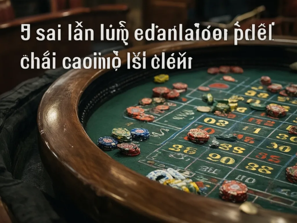 Sai lầm khi chơi casino